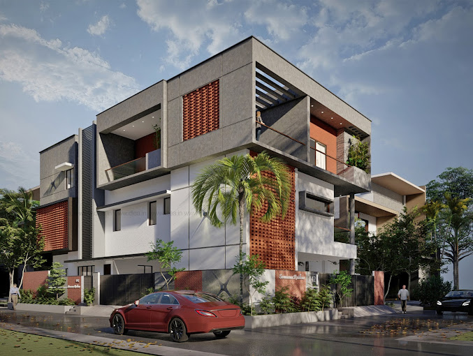 Proposed Elevation design for Mr.Saravanan Residence @ Selaiyur_3