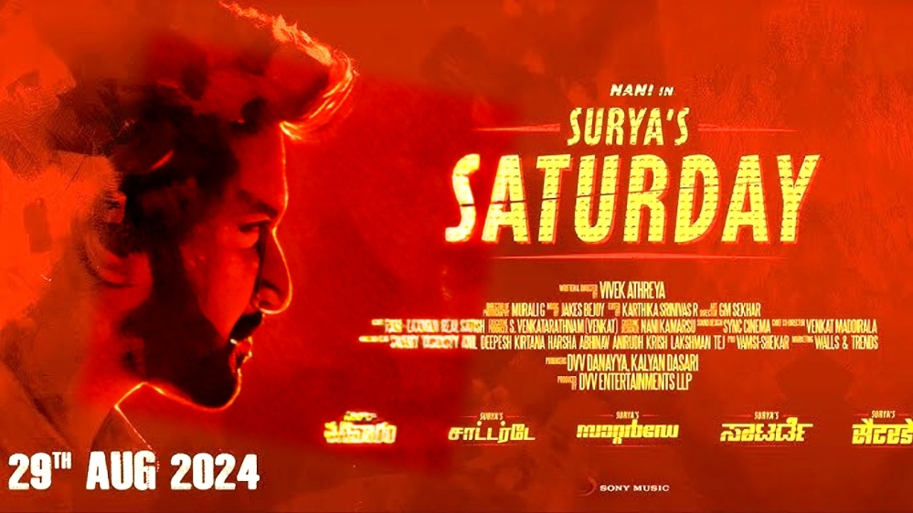 Surya's Saturday: A Thrilling Action Drama Starring Nani – Releasing August 29, 2024