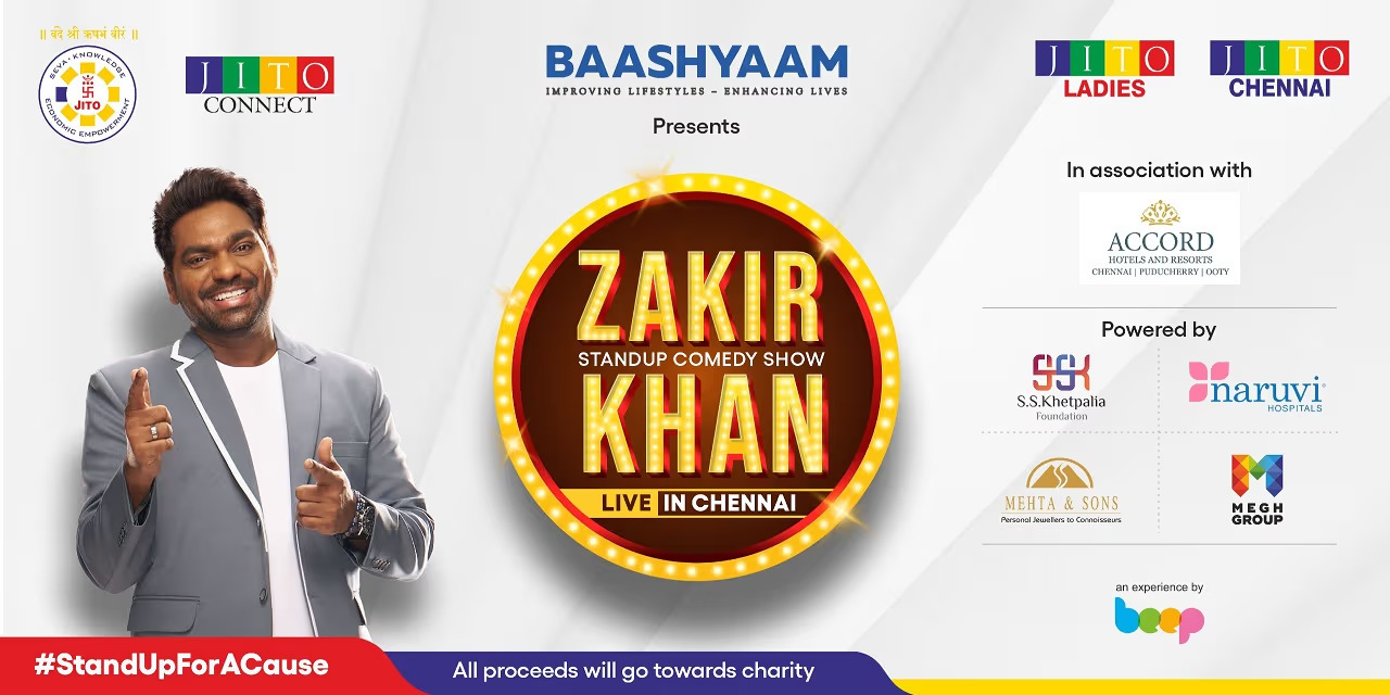 JITO Presents Zakir Khan Live in Chennai: Stand-Up Comedy for Charity