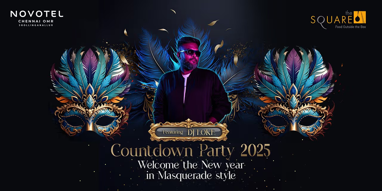 Countdown Party 2025 at Novotel Chennai | Dec 31, 2024 | Live Music & DJ