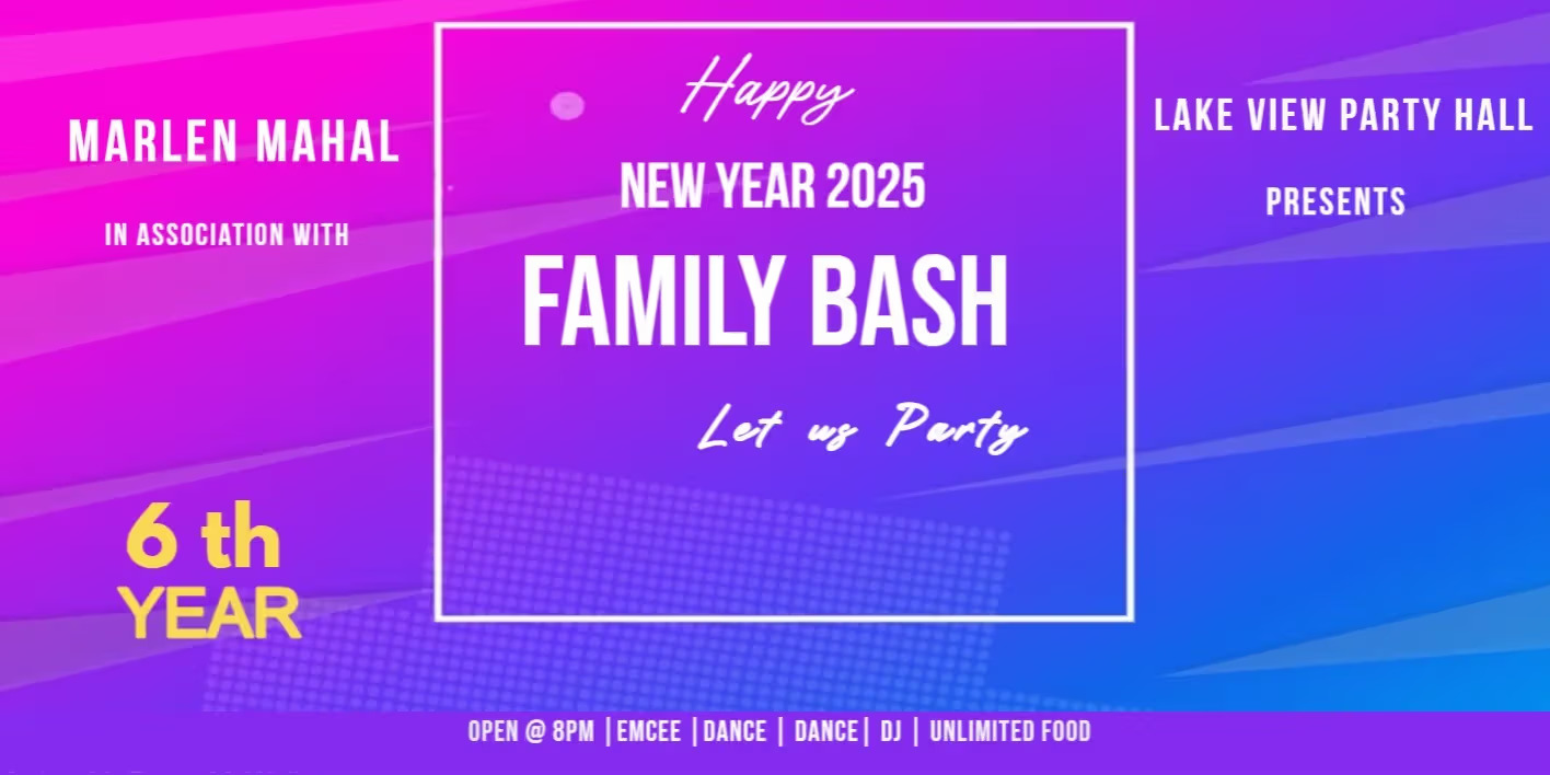 New Year Family Bash at Marlen Mahal, Chetpet Eco Park, Chennai | Dec 31, 2024