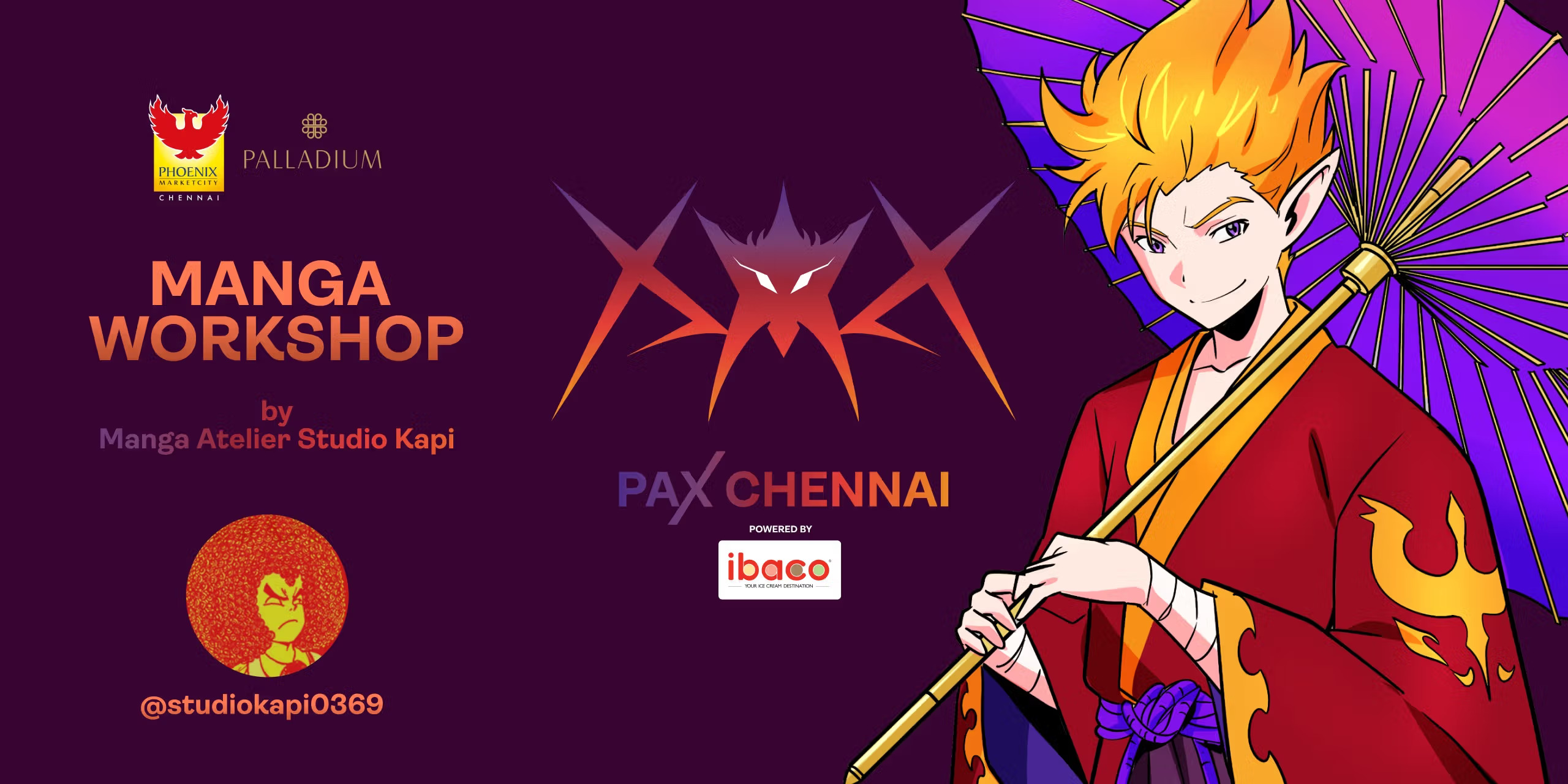 PAX Chennai Manga Workshop | 21-22 Dec 2024 | Phoenix Marketcity, Velachery