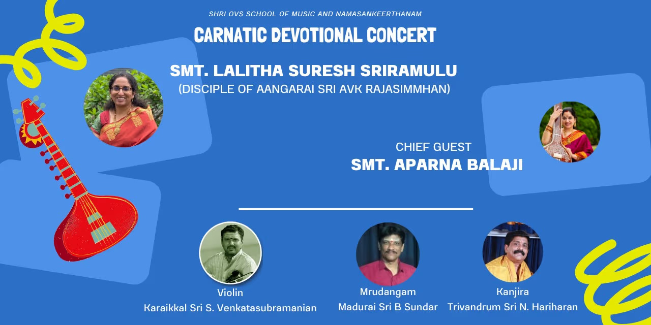 Lalitha Suresh Carnatic Concert | Jan 4, 2025, Chennai