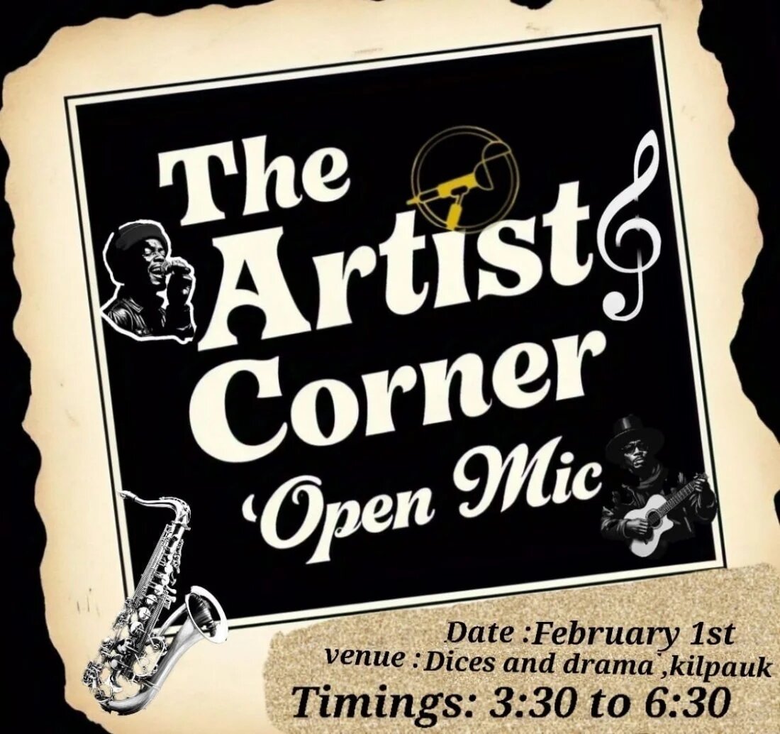 Musical Open Mic by The Artist Corner – Chennai, Feb 1, 2025