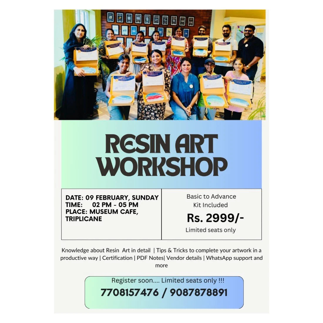 Resin Art Workshop - 09 Feb 2025, Chennai