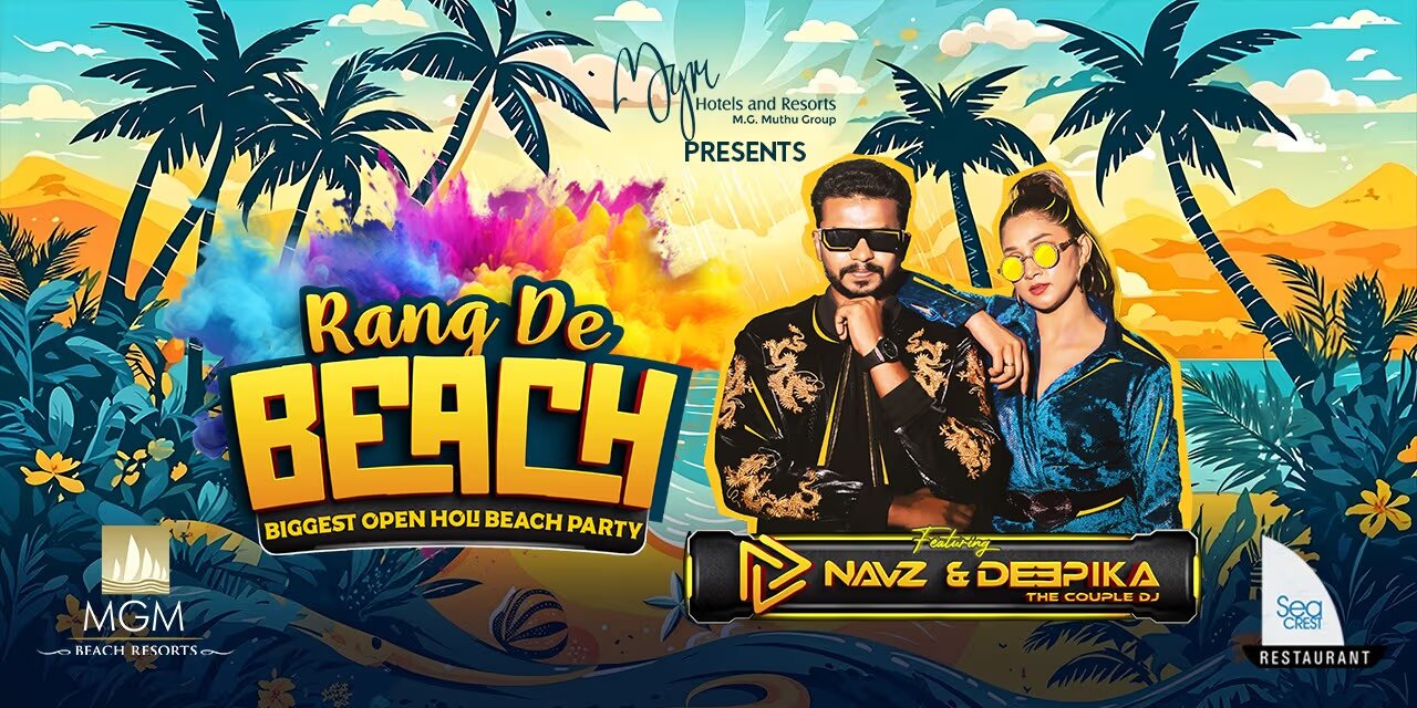 Rang De Beach: Holi Party | Chennai, 15 Mar 2025